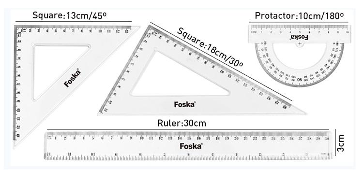 Geometry Math Ruler Set