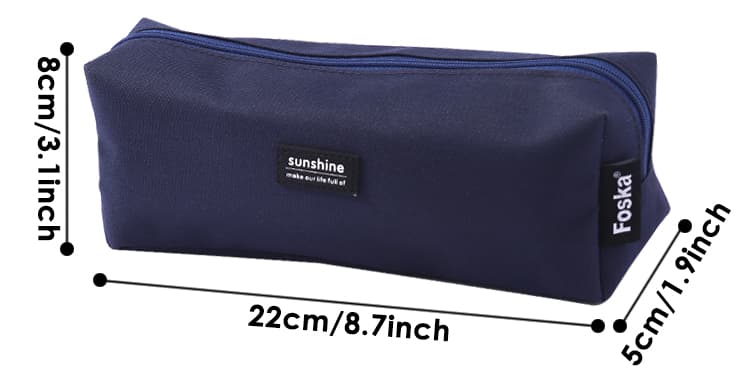 blue pencil bag