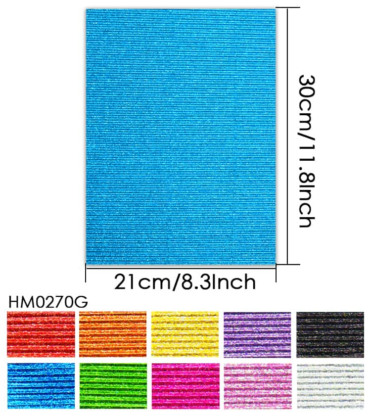 HM0270G Glitter corrugated craft paper