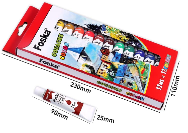 12 colors gouache color set