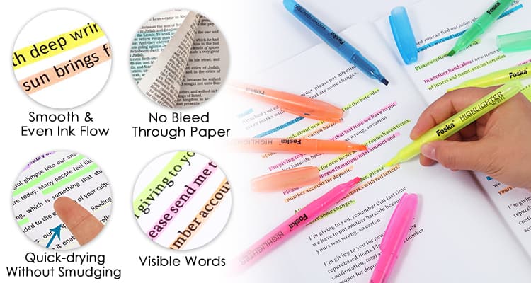 Smooth Ink Flow  Highlighters