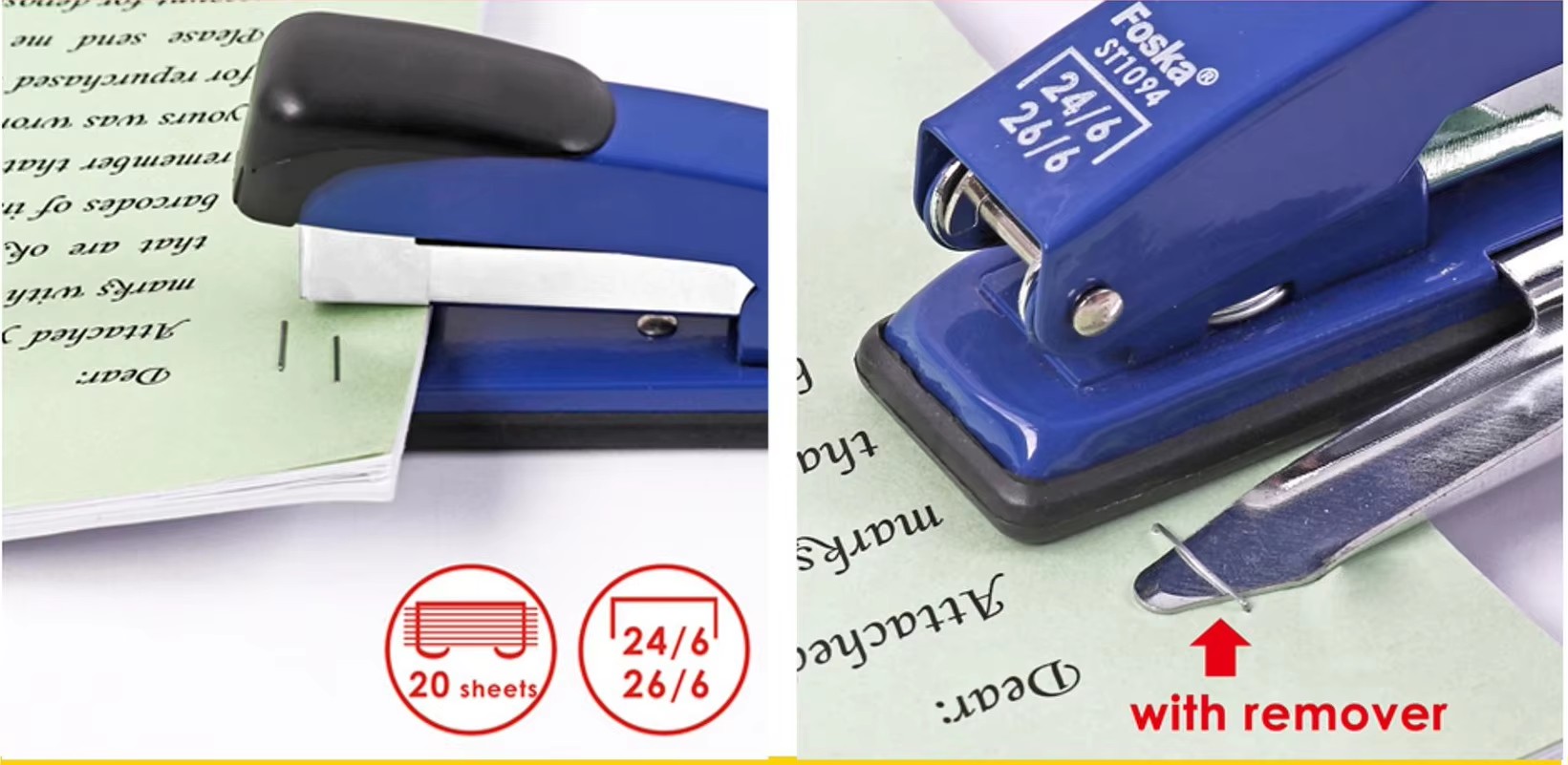 metal 24/6 stapler for binding