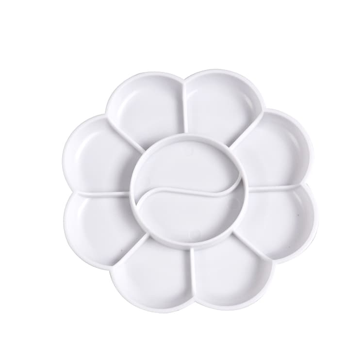 Flower-shaped Plastic Drawing Palette