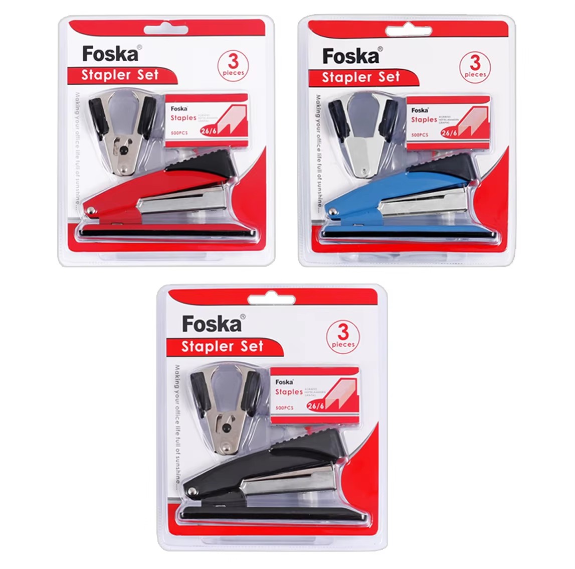 stapler set with staple remover