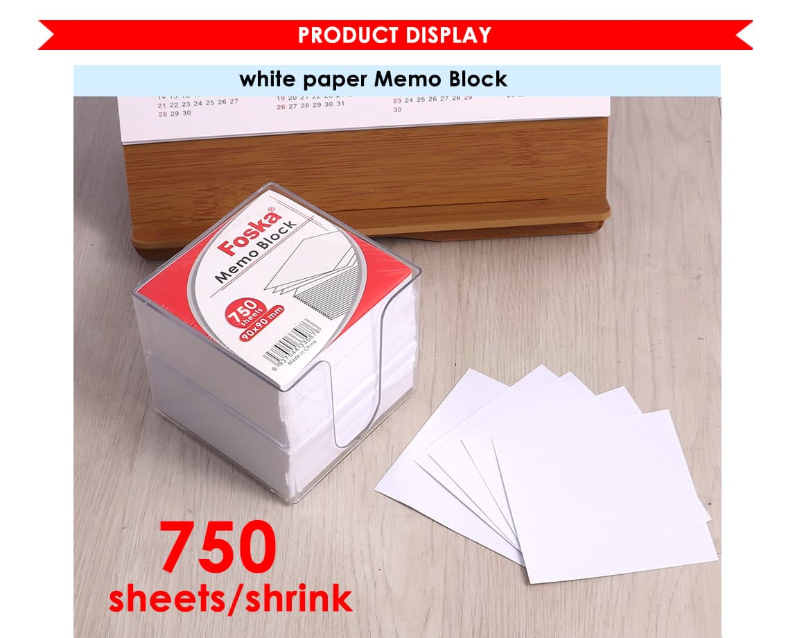 white paper memo pads