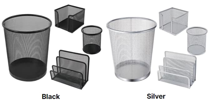 black and silver organizer