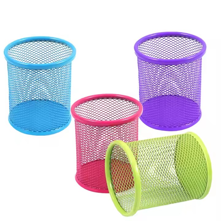 multi color pen cup